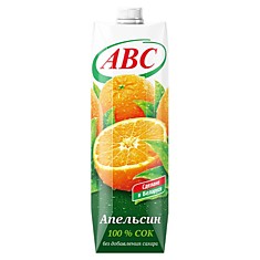 сок апельсиновый 1л АВС