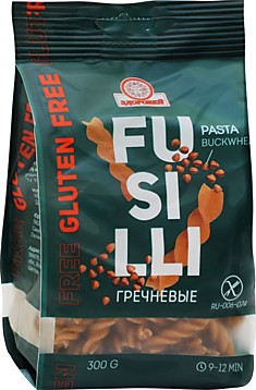 макароны спиральки Fusilli гречневые 300г Здоровей