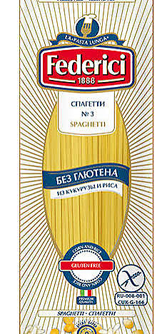 Макароны безглютеновые "Federici" Спагетти 250 гр (Америа Русс)